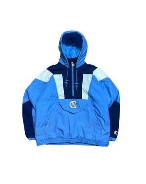 Vintage Starter UNC North Carolina Tar Heels Puffer Anorak Jacket